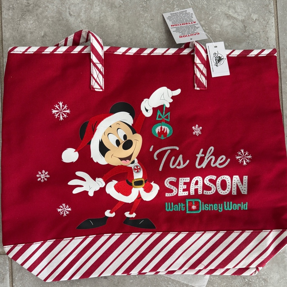 Disney Red Holiday Mickey Tote